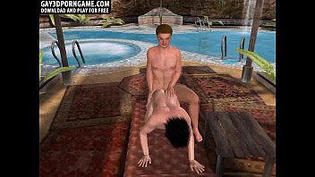 Horny 3D cartoon hunk gets fucked hard outdoors