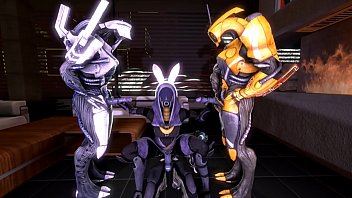 Mass Effect - Tali'_Zorah Nar Rayya and geth threesome