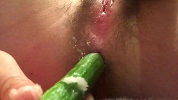 Fucking myself in the ass with a cucumber